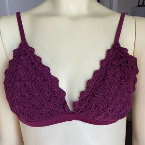 Xhilaration Crochet Bikini Top  L